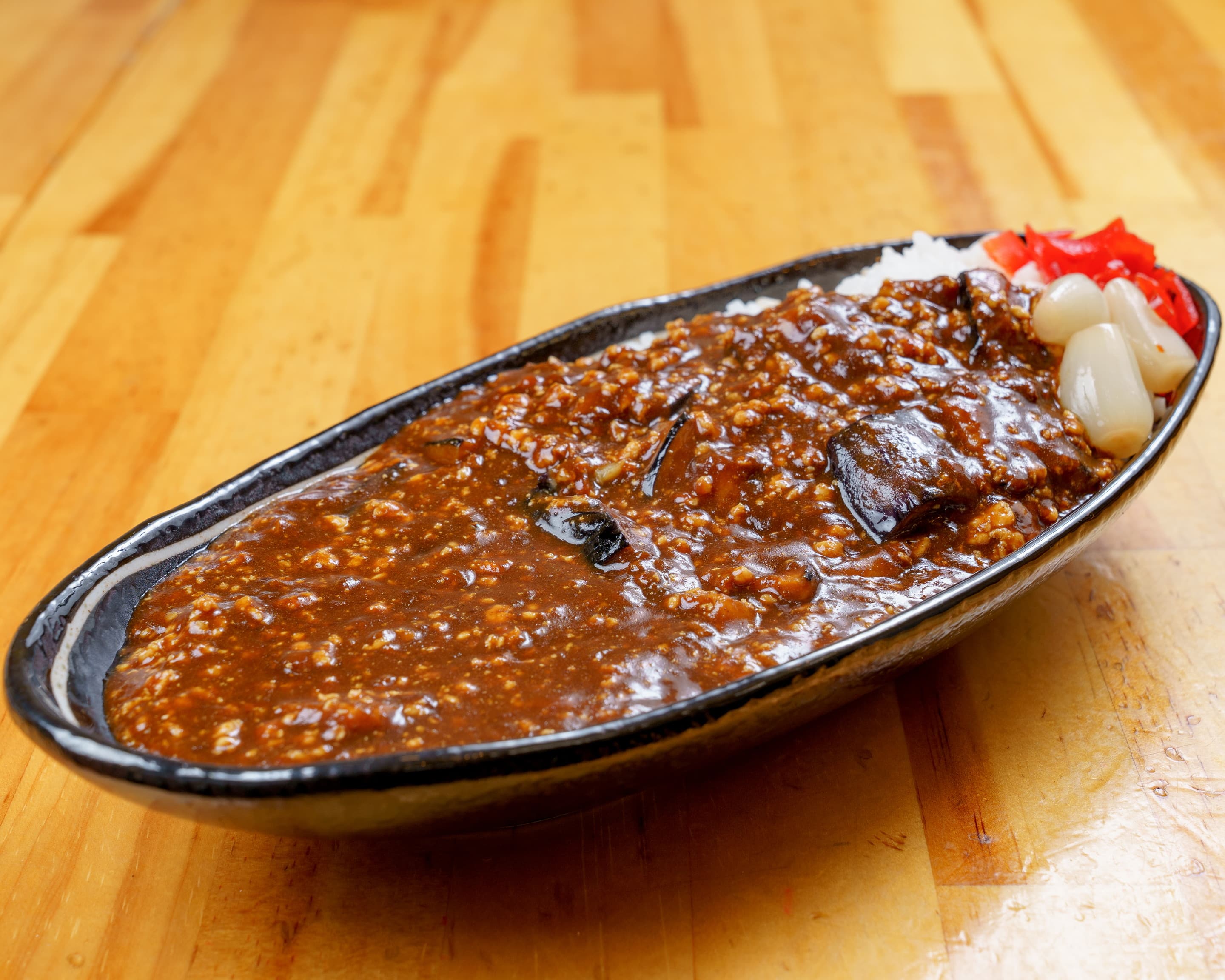 鶏塩ミンチとナス入りカレー